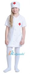 Детский костюм доктор, детский костюм медсестры для девочки, костюм врача для девочки, размер М на 7-9 лет, рост 128-134 см,  Карнавал-off